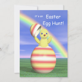 Invitación Búsqueda de Huevos de Pascua Pollo Emergente