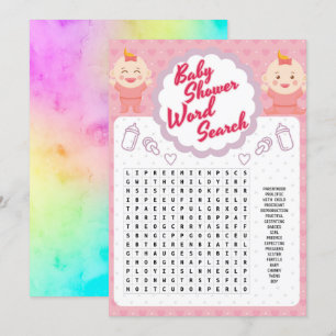 Invitación búsqueda de palabras de bebé