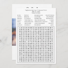 Invitación Búsqueda de palabras de un Boda fotográfico modern