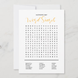 Invitación Búsqueda de palabras en el Día de la Madre