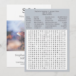 Invitación Búsqueda de Palabras para Boda de Foto Moderna - A