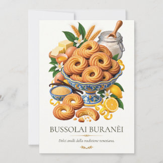 Invitación Bussolai Buranèi – Vintage Italian Dessert