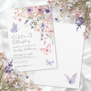 Invitación Butfly Wildflower Bridal Shower