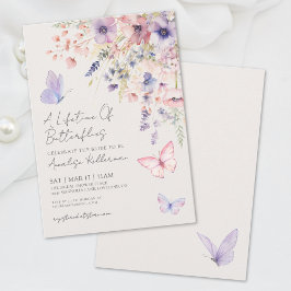 Invitación Butfly Wildflower Bridal Shower