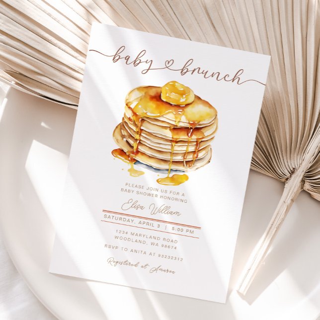 Invitación Butter Honey Pancake Baby Brunch Baby Shower (Subido por el creador)