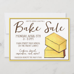 Invitación Butter Mochi Hawaiian Food Dessere Bake Sale