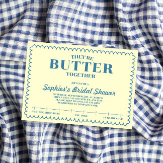 Invitación Butter Together Yellow Vintage Bridal Shower