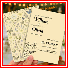 Invitación Butter Yellow Wildflower Boda