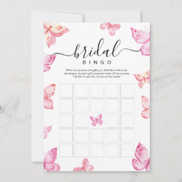 Invitación Butterflies Bridal Bingo Shower