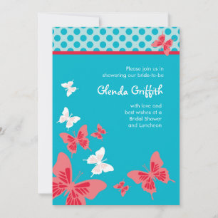 Invitación Butterflies Bridal Shower Invitation