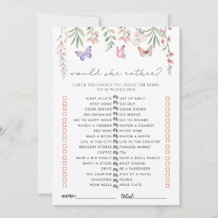 Invitación Butterflies juego de ducha de novia le gustaría