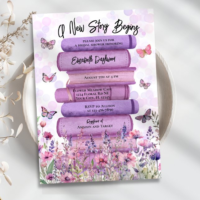 Invitación Butterflies libro de historias flores silvestres d (Subido por el creador)