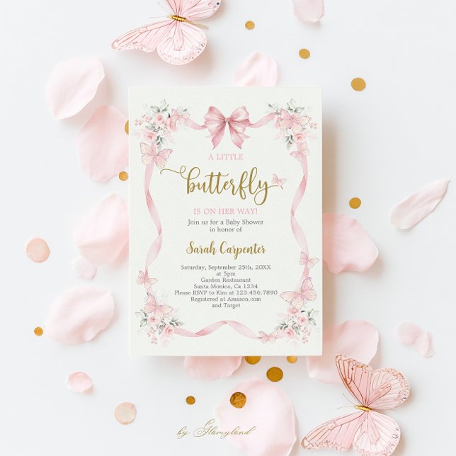 Invitación Butterfly Baby Shower Girl Invitation (Subido por el creador)