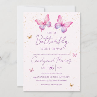 Invitación Butterfly Baby Shower Invitation