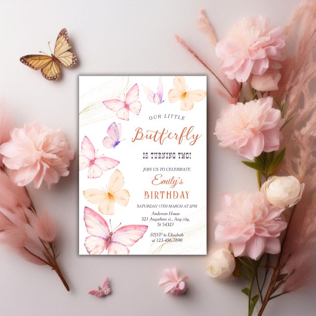 Invitación Butterfly girl Birthday  (Subido por el creador)
