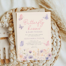 Invitación Butterfly Kisses Wishes spring summer fall winter