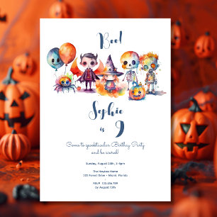 Invitación ¡Buu! Fiesta de cumpleaños infantil espeluznante