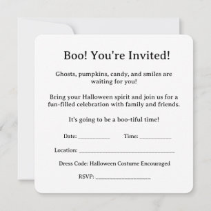 Invitación ¡Buuu! ¡Estás invitado!