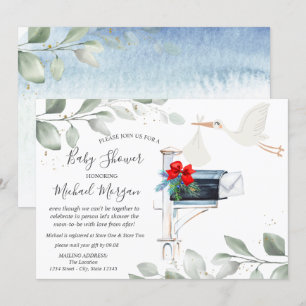Invitación Buzon de Cigüeña Baby Shower por Correo
