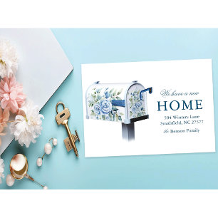 Invitación Buzón de correo floral nuevo hogar que hemos movid