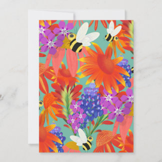 Invitación Buzz entre la pradera de menta de flores