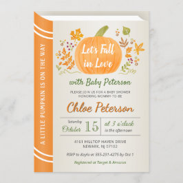 Invitación Caamos en el amor Baby Shower Autumn Sprinkle