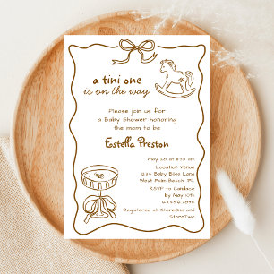 Invitación Cabalgata de Caballo de Roca Divertida Martini de 