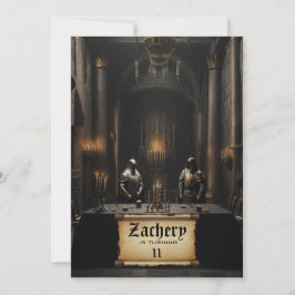 Invitación *~* Caballeros Armor AP88 Castillo Cumpleaños Medi