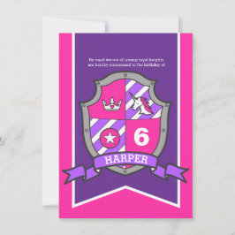 Invitación Caballeros princesos protegen a los niños Invitaci