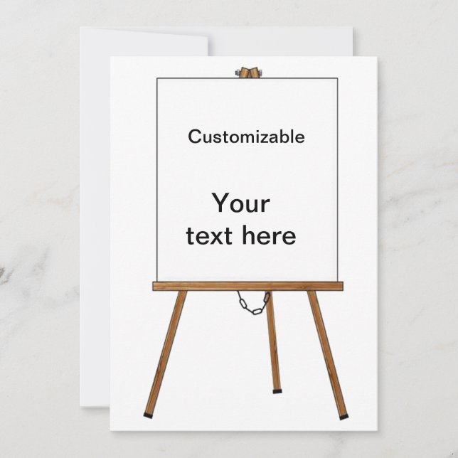 Invitación Caballete de madera de la conferencia y de la (Anverso)