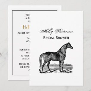 Invitación Caballo Antiguo de Pie