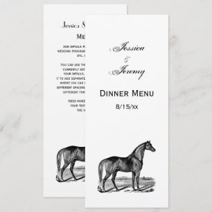 Invitación Caballo Antiguo de Pie