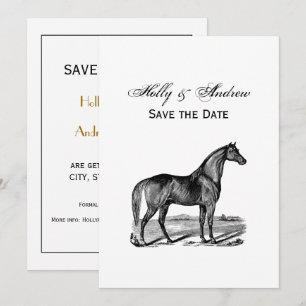 Invitación Caballo Antiguo de Pie