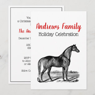 Invitación Caballo Antiguo de Pie