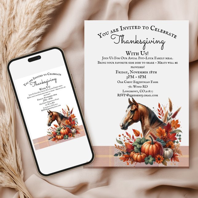 Invitación Caballo de Acción de Gracias (Subido por el creador)