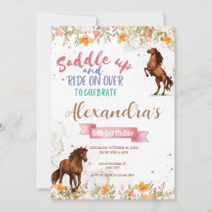 Invitación Caballo de agua fiesta de cumpleaños