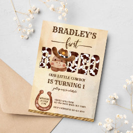 Invitación Caballo de bebé lindo primer rodeo pequeño cumplea