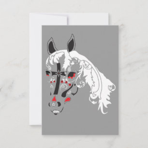 Invitación caballo de cráneo de azúcar