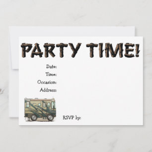 Invitación Caballo de entrenador RV Cuchillo Happy Camper