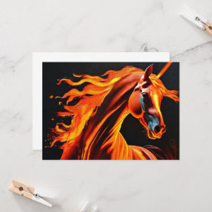 Invitación caballo de fuego, caballo, animales, llama, fuego