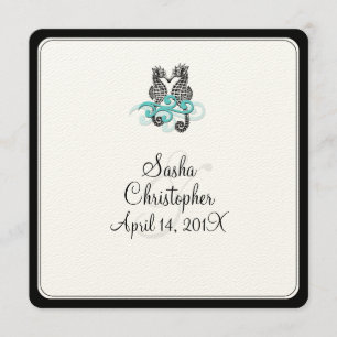 Invitación Caballo de mar/fondo diy de PixDezines+fuentes