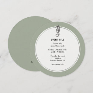 Invitación Caballo de mar negro