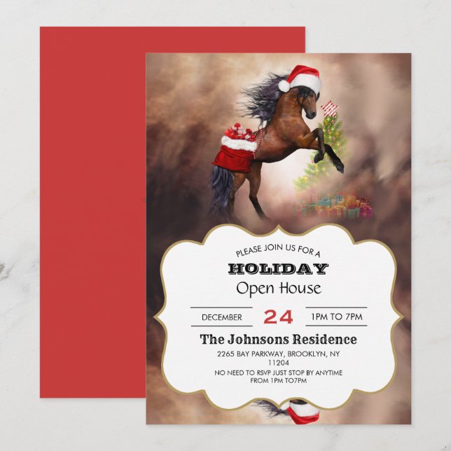 Invitación Caballo de navidades (Anverso / Reverso)