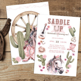 Invitación Caballo de Vaquera de Saddle Up Fiesta de primer c