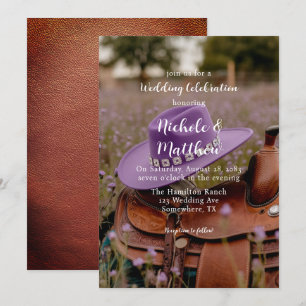Invitación Caballo en la valla con celebración de Bodas Gorra
