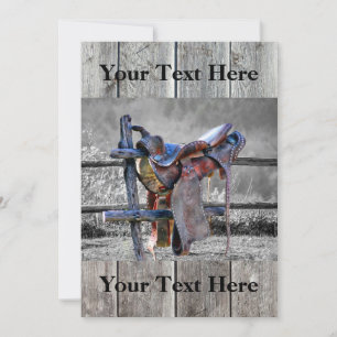 Invitación Caballo En La Valla De Corral En Occidente
