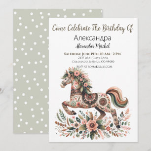 Invitación Caballo Folclore Ucraniano