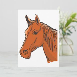 Invitación Caballo marrón
