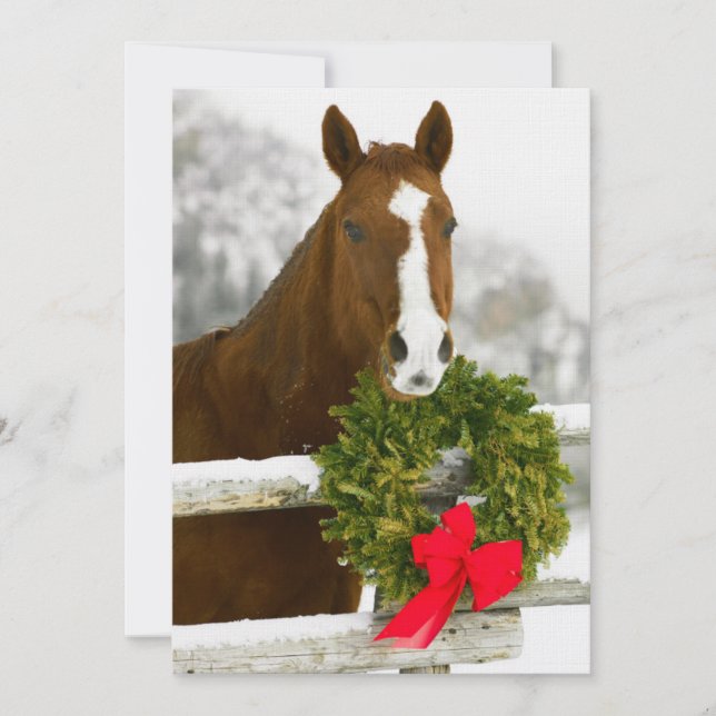 Invitación Caballo mirando la cerca (Anverso)