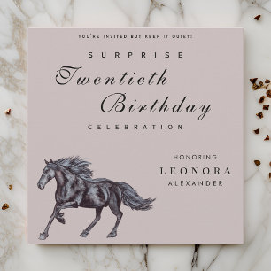 Invitación Caballo Místico Sorpresa Fiesta de Cumpleaños CUAL